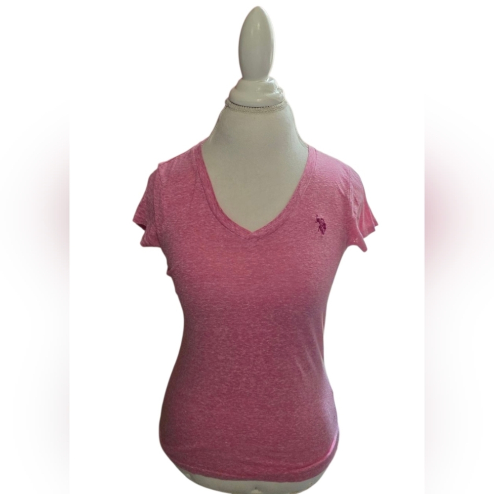 U.S. Polo Assn. Pink Fitted Polo T-Shirt Sz S